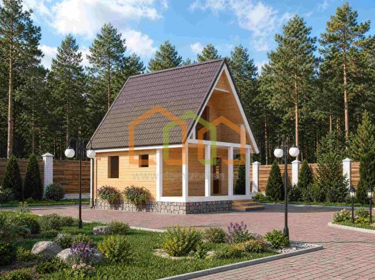 Каркасный дом без внутренней отделки 6х6